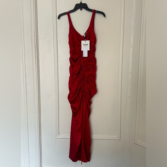 Reformation collection Smithfield red cherry ruffled dress - Picture 9 of 13